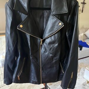 Black polyurethane Kenneth Cole jacket size 1X